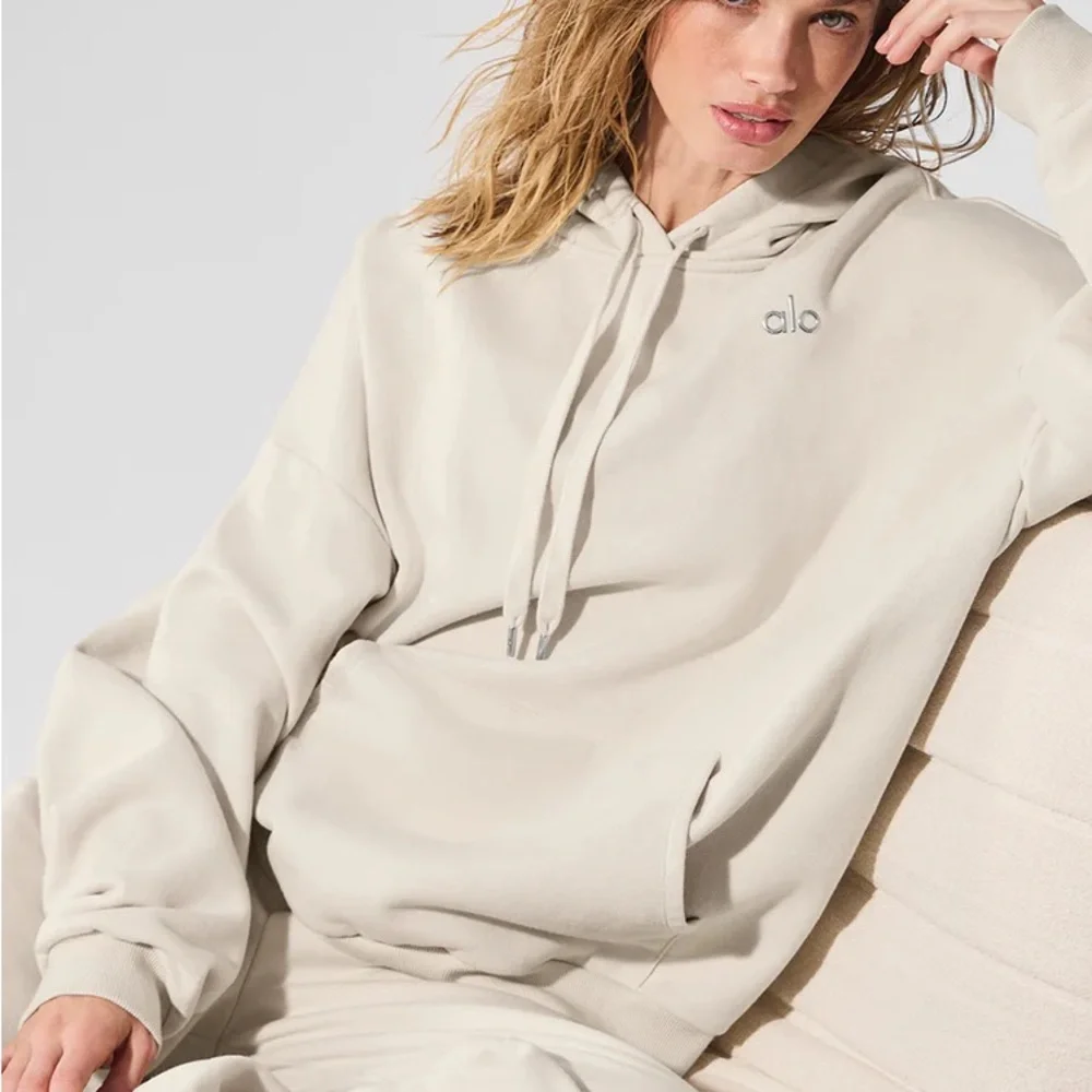 ALO Yoga Ivory Hoodie Sweater - Picture 2 of 4